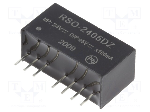 Converter: DC/DC; 1W; Uin: 9÷36V; Uout: 5VDC; Uout2: -5VDC; SIP8; 4.7g