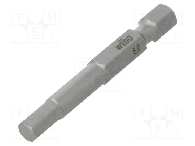 Screwdriver bit; Allen hex key; HEX 5mm; Overall len: 50mm