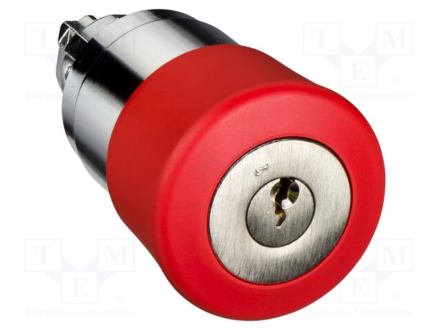 Switch: emergency stop with key; Stabl.pos: 2; 22mm; red; IP66