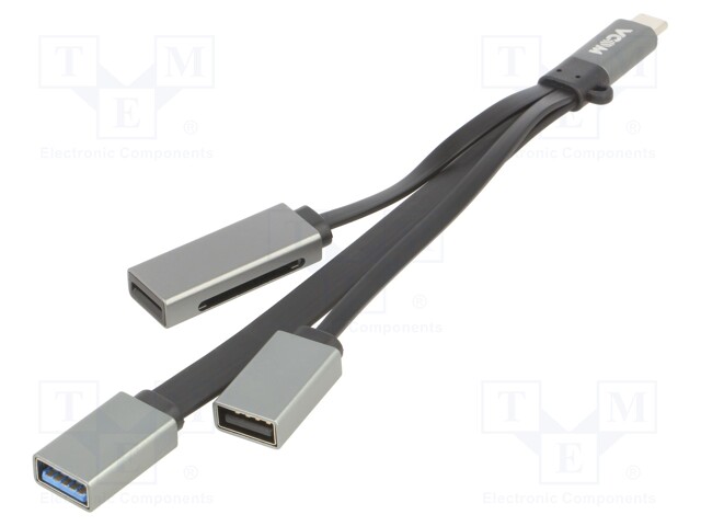 OTG,USB 3.0; nickel plated; black; 5Gbps; silver; PVC