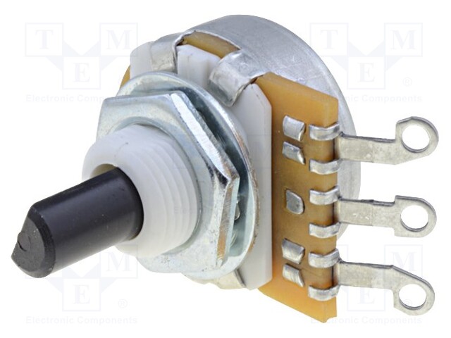 Potentiometer: shaft; single turn; 10kΩ; 6mm; solder lugs; plastic