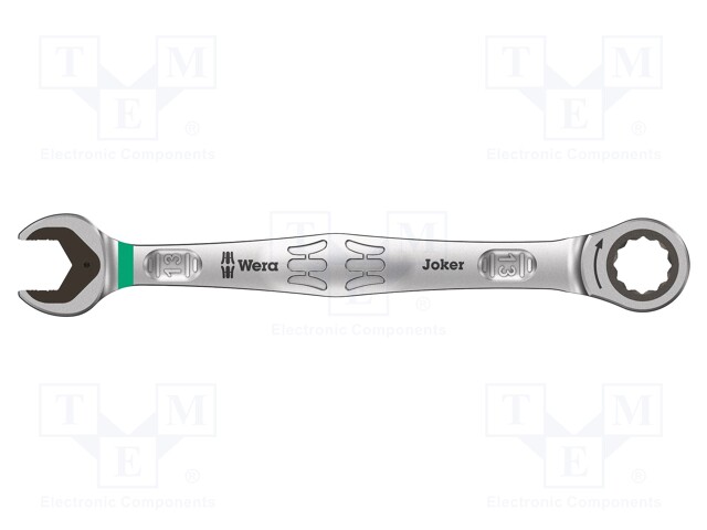 Key; combination spanner,with ratchet; 13mm; Overall len: 177mm