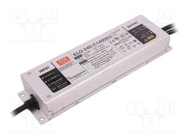 Power supply: switched-mode; LED; 239.4W; 86÷171VDC; 1.4A; IP67