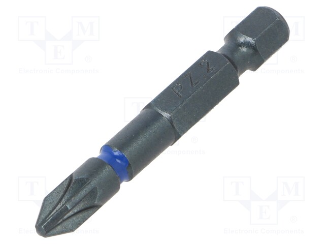 Screwdriver bit; Pozidriv®; PZ2; Overall len: 50mm; Torsion