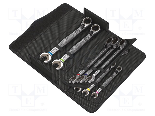 Wrenches set; combination spanner,with ratchet; Pcs: 11