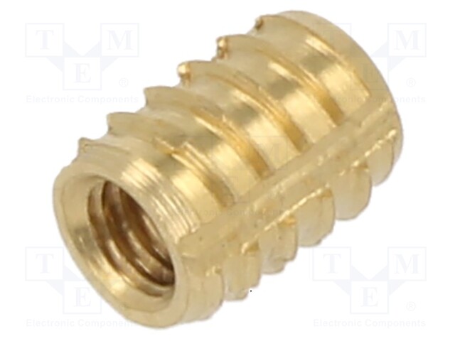 Threaded insert; brass; M3; BN: 37915; L: 6.25mm; TRISERT®