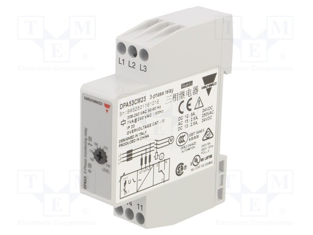 Module: voltage monitoring relay; phase sequence,phase failure