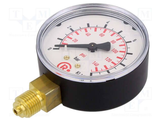 Manometer; 0÷10bar; 63mm; non-aggressive liquids,inert gases