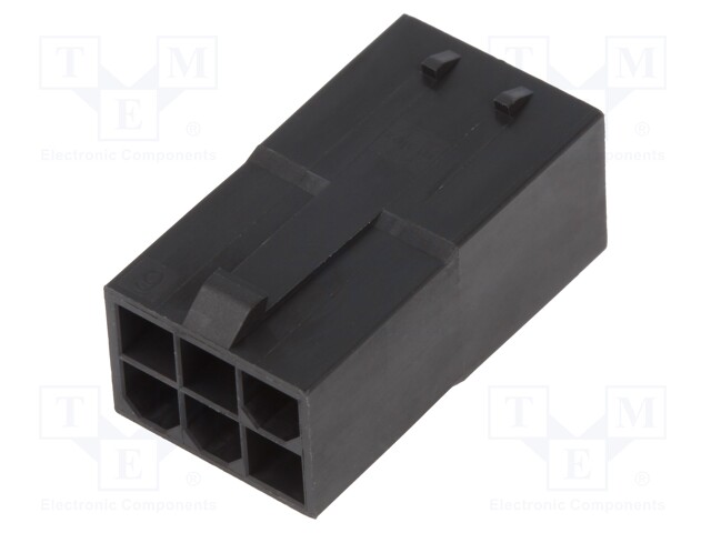 Connector: wire-board; Colour: black; plug; male; -40÷105°C; PIN: 6