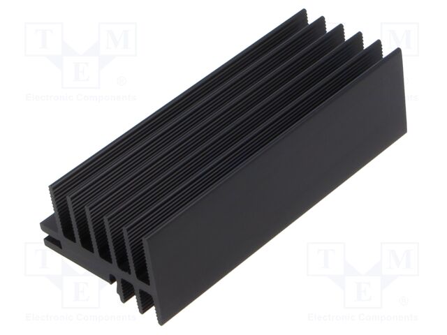 Heatsink: extruded; grilled; black; L: 100mm; W: 30mm; H: 45mm