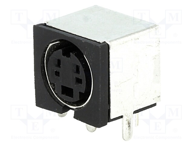 Socket; DIN mini; female; PIN: 4; shielded; THT