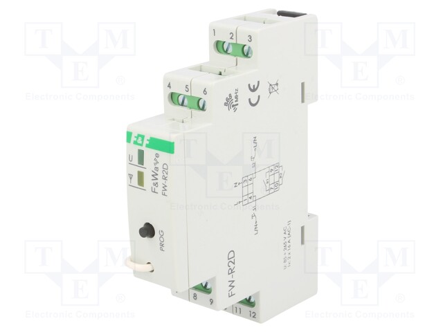 Relay; F&Wave; IP20; 85÷265VAC; 85÷265VDC; 230VAC; NO x2; DIN; 100m