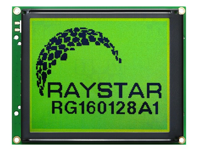 Display: LCD; graphical; 160x128; STN Positive; yellow-green; LED