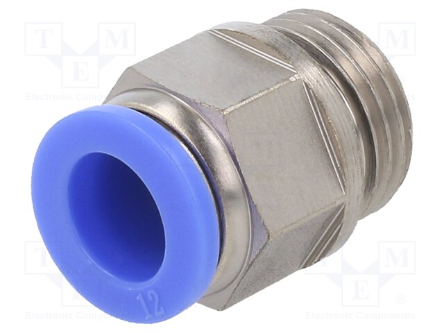 Push-in fitting; straight; G 1/2"; -0.95÷15bar; 12mm