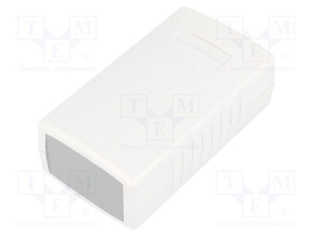 Enclosure: with panel; X: 50mm; Y: 90mm; Z: 32mm; ABS; light grey