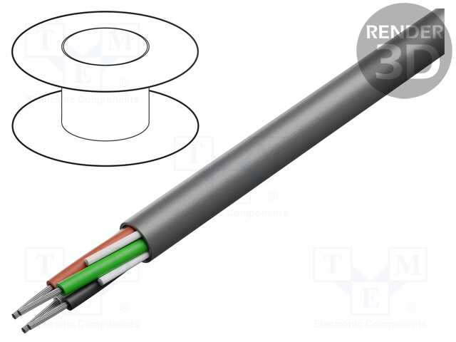 Wire; EcoFlex®; 4x24AWG; unshielded; 600V; 305m; Cu; stranded