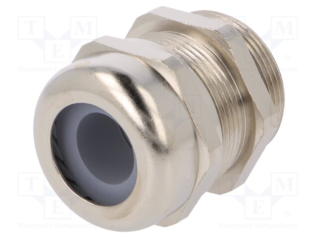 Cable gland; M32; IP68; Mat: brass; Body plating: nickel