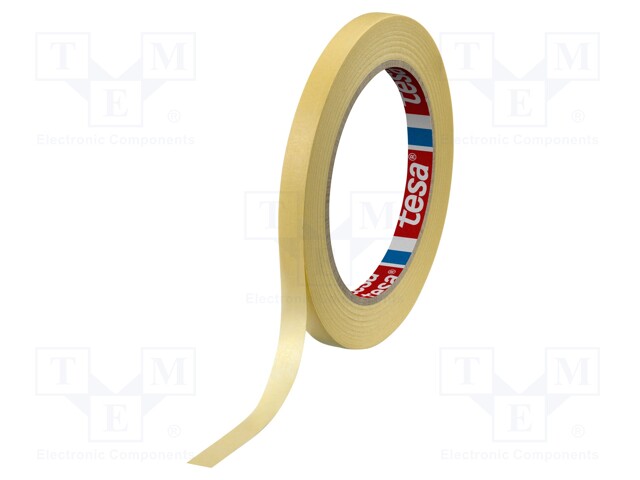 Tape: masking; W: 9mm; L: 50m; D: 130um; natural rubber; 10%