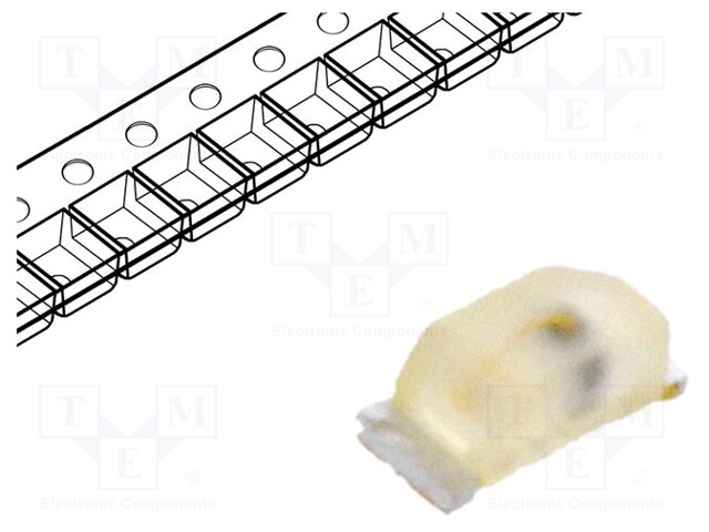 LED; SMD; 0603; red; 2.8÷7.1mcd; 1.7x0.7x0.65mm; 160°; 1.7÷2.2V; 2mA