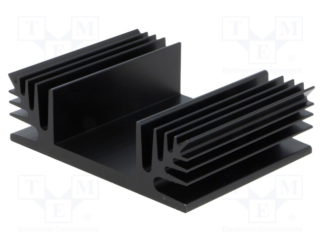 Heatsink: extruded; TO3; black; L: 50mm; W: 65mm; H: 20mm; 2.9K/W