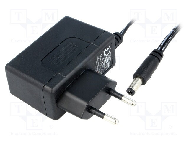 Power supply: switched-mode; 7.5VDC; 1.6A; Out: 5,5/2,1; 12W; 83%