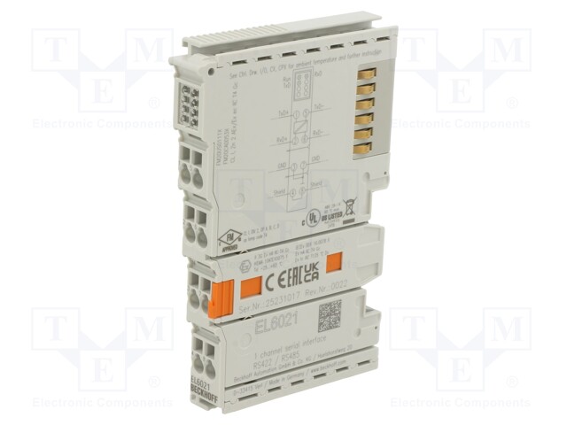 Industrial module: communication; RS422/RS485; -25÷60°C; IP20