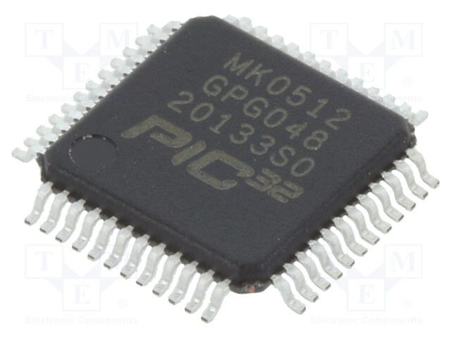 PIC microcontroller; Memory: 512kB; SRAM: 64kB; 120MHz; SMD; TQFP48