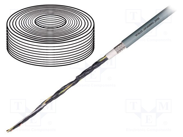 Wire: control cable; chainflex® CF78.UL; 4G1,5mm2; PUR; grey; Cu