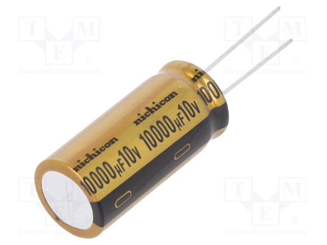 Capacitor: electrolytic; THT; 10000uF; 10VDC; Ø16x35.5mm; ±20%