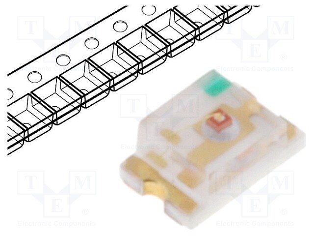 LED; SMD; 0805; yellow green; 5÷9mcd; 2x1.25x0.8mm; 120°; 2.1÷2.8V