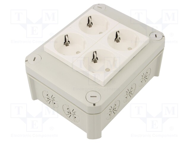 Enclosure: junction box; X: 116mm; Y: 150mm; Z: 67mm; polypropylene