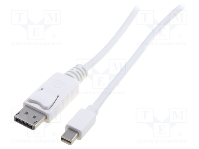 Cable; DisplayPort 1.1a; 3m; white