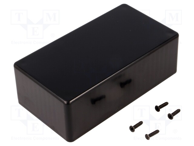 Enclosure: multipurpose; X: 65mm; Y: 120mm; Z: 40mm; 1591S; ABS; black