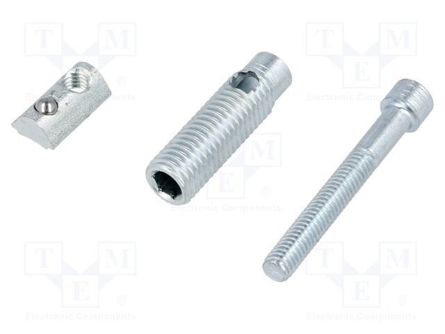 Mounting screw; for profiles; Width of the groove: 5mm; steel