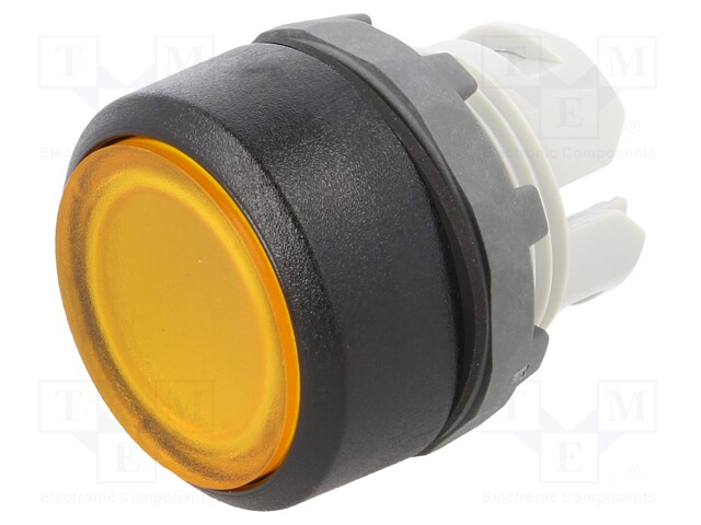 Switch: push-button; Stabl.pos: 1; 22mm; yellow; Illumin: MLB-1