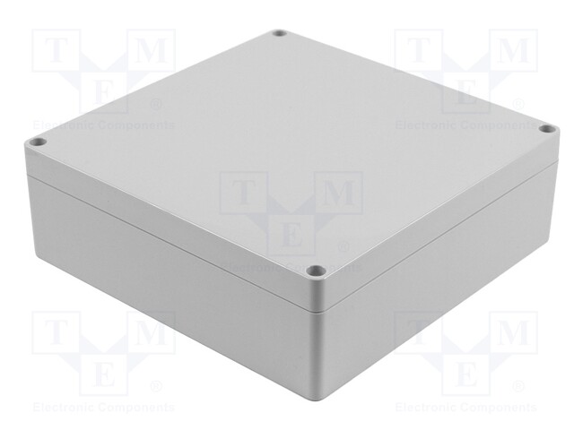 Enclosure: multipurpose; X: 180mm; Y: 180mm; Z: 60mm; 1554; grey; IP68