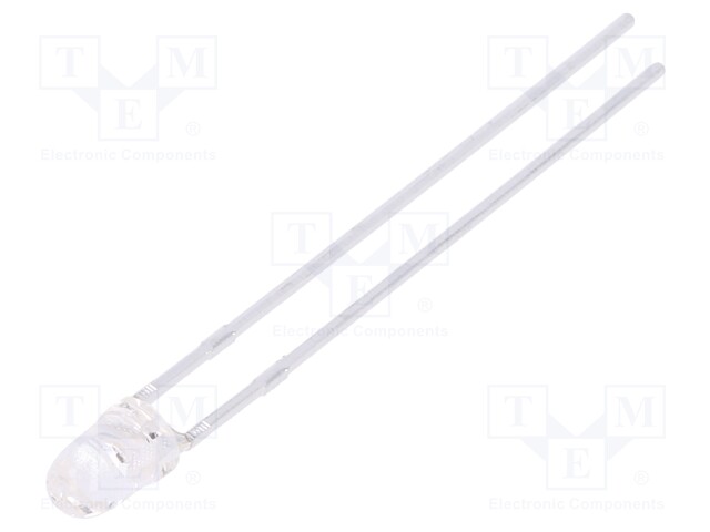 LED; 3mm; green; 200÷500mcd; 30°; Front: convex; No.of term: 2