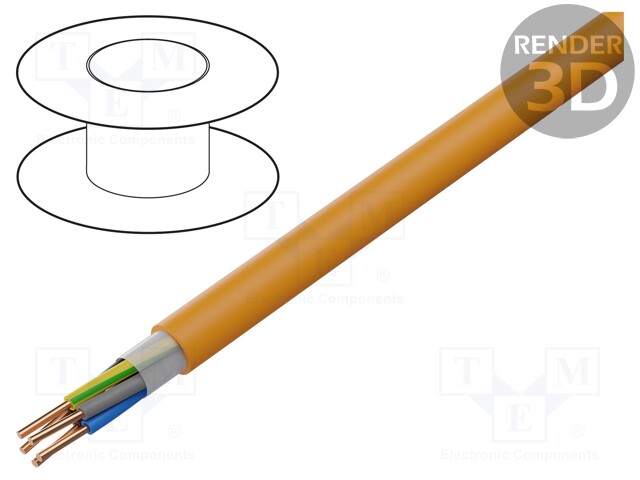 Wire; BiTflamme 1000; stranded; Cu; 5G25mm2; LSZH; orange; 0.6/1kV