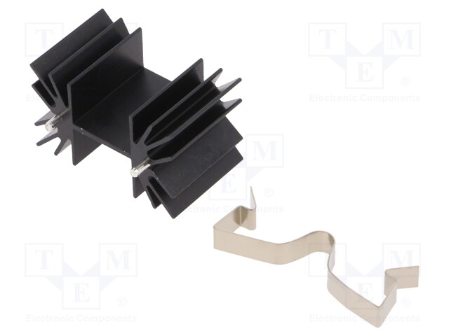 Heatsink: extruded; H; TO218,TO220,TOP3; black; L: 25.4mm; W: 42mm