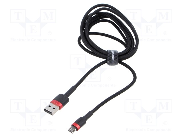 Cable; High Speed,USB 2.0; USB A plug,USB B micro plug; 1m; 2.4A