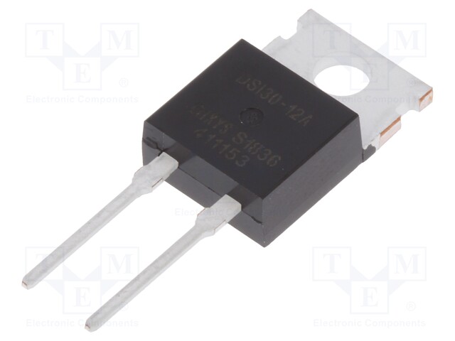 Diode: rectifying; THT; 1.2kV; 30A; Package: tube; TO220AC; 160W