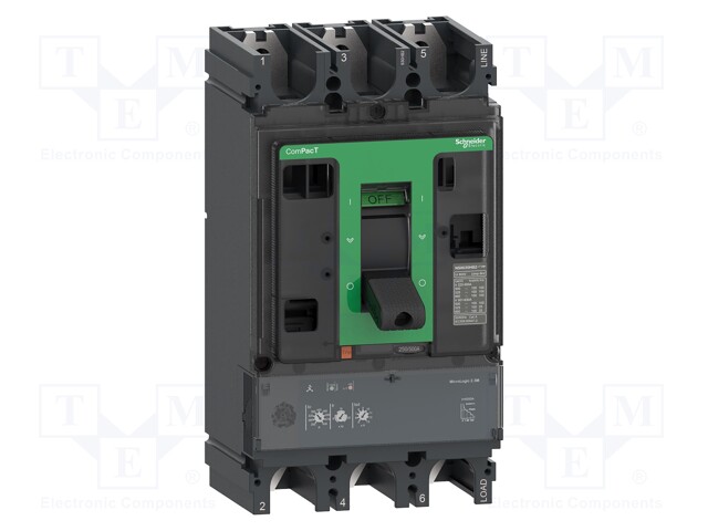 Power breaker; Poles: 3; DIN; Inom: 500A; NSX; IP40; -25÷70°C; 690VAC