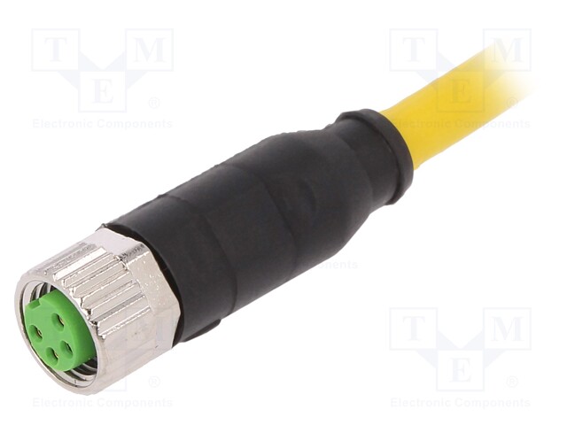 Connection lead; M8; PIN: 4; straight; 1.5m; plug; 50VAC; 4A; IP67