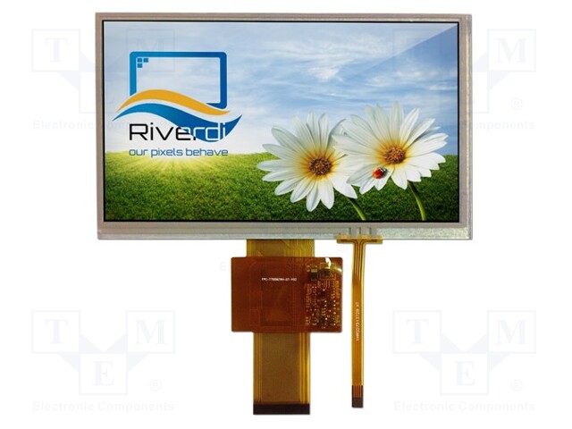 Display: TFT; 7"; 800x480; Illumin: LED; Dim: 164.8x99.8x5.5mm