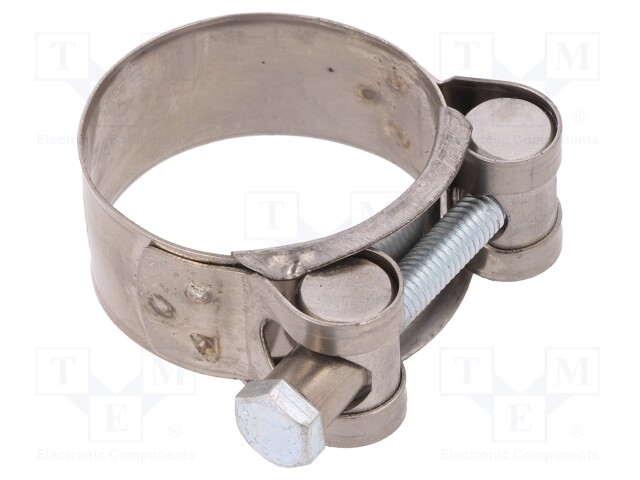 T-bolt clamp; W: 20mm; Clamping: 36÷39mm; chrome steel AISI 430