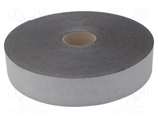 Tape: sealing; W: 70mm; L: 30m; Thk: 3mm; grey; rubber hot-melt; 130%