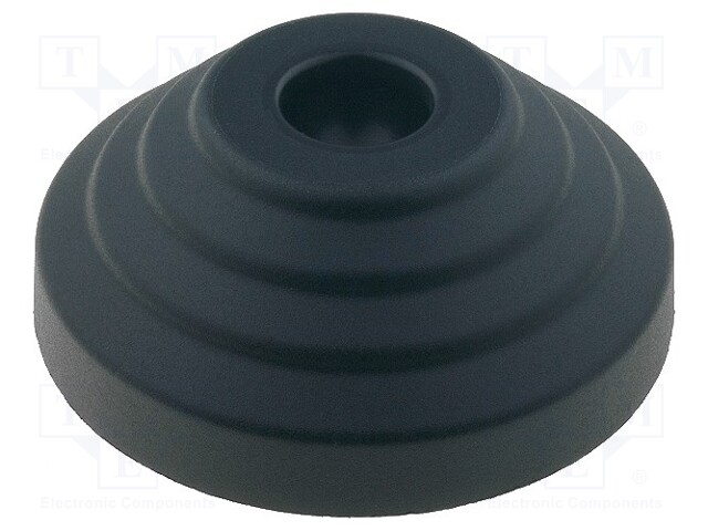 Foot; Base dia: 60mm; polyamide; H: 24mm; Mount.hole diam: 14mm