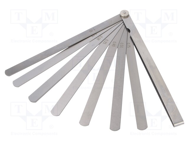 Metric feeler gauge; L: 200mm; Width: 12.8mm