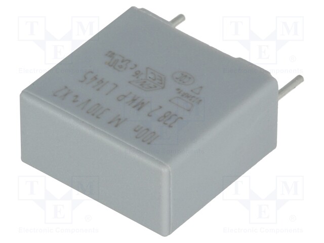 Capacitor: polypropylene; 100nF; 630VDC; 10mm; Mounting: THT