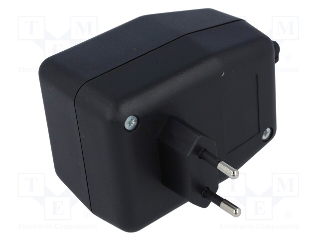 Enclosure: for power supplies; X: 65mm; Y: 89mm; Z: 56mm; ABS; black